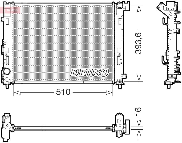 DENSO Radiaator, mootorijahutus DRM46103 Radiaator DENSO VEL SATIS DRM46103 odav
