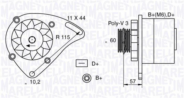MAGNETI MARELLI Alternatore 063321173010 MAGNETI MARELLI 063321173010 Alternatore Lexus NX costo
