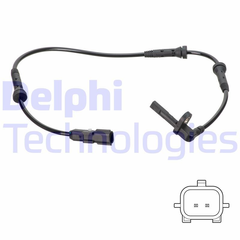 DELPHI Wielsnelheidssensor (ABS) SS20750 DELPHI SS20750 Rem, sensor Renault Logan Station Wagon goedkoop
