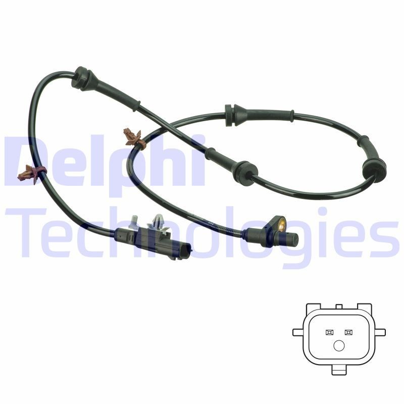 Sensor, ABS DELPHI SS20825 DELPHI SS20825: ABS sensor Nissan QASHQAI 2018