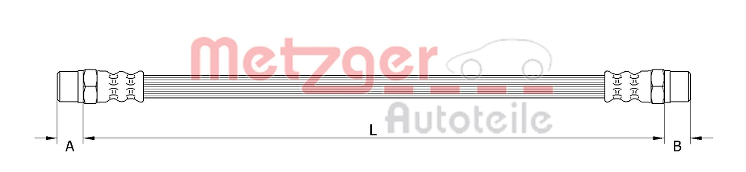 Pidurivoolik METZGER 4110899 METZGER 4110899 MERCEDES-BENZ G-klass 2018 Pidurivoolik