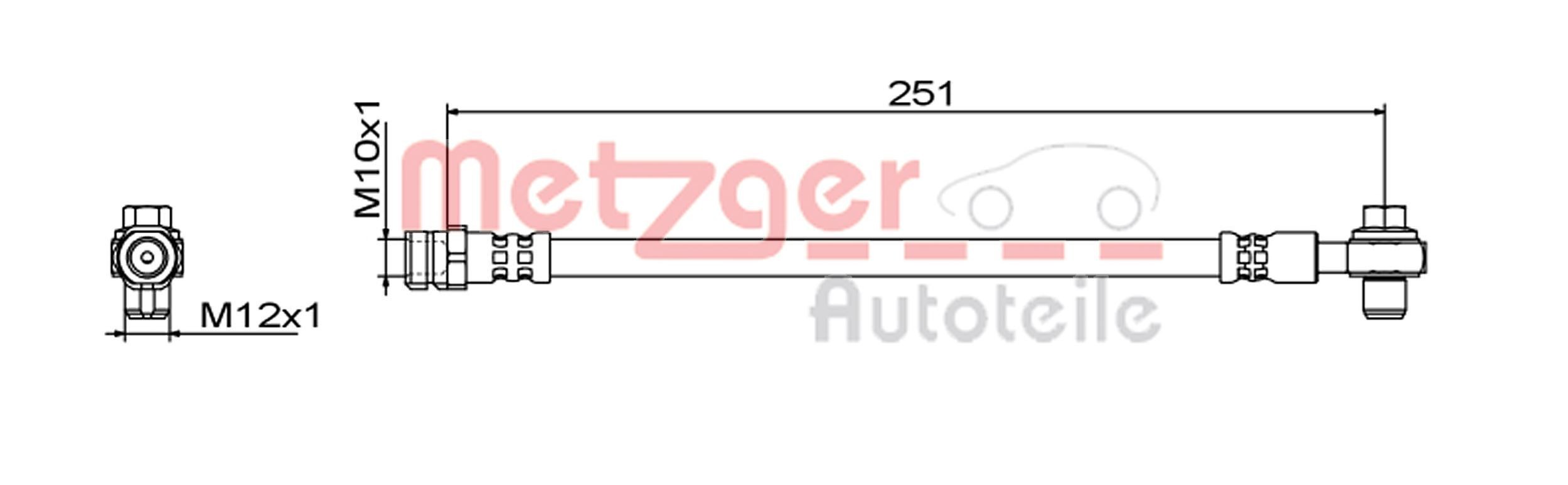 METZGER Brzdová hadica 4111830 METZGER 4111830 Brzdové hadičky Seat Leon 3 ST lacné