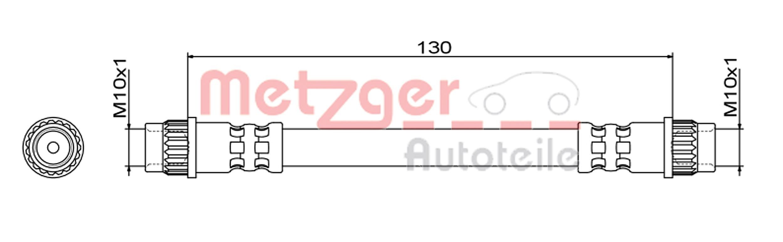 METZGER Bromsslang 4111837 Byta Bromsslang Renault Megane 4 kostnad METZGER 4111837