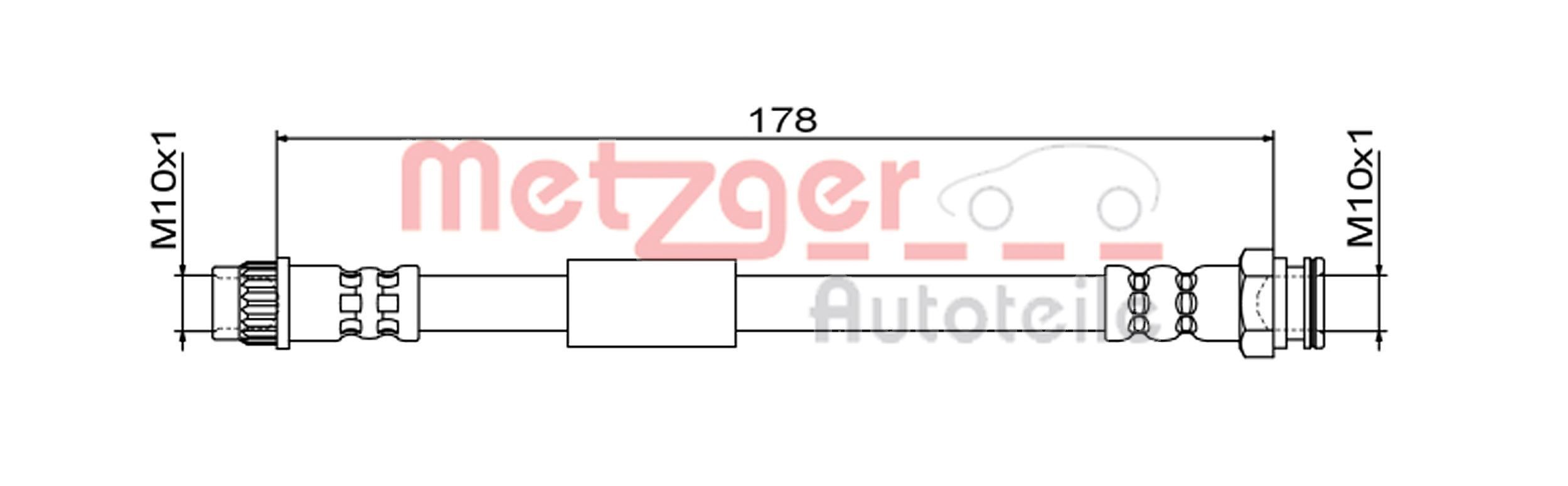 METZGER Remslang 4111843 METZGER 4111843 Remslangen Peugeot 5008 II prijs