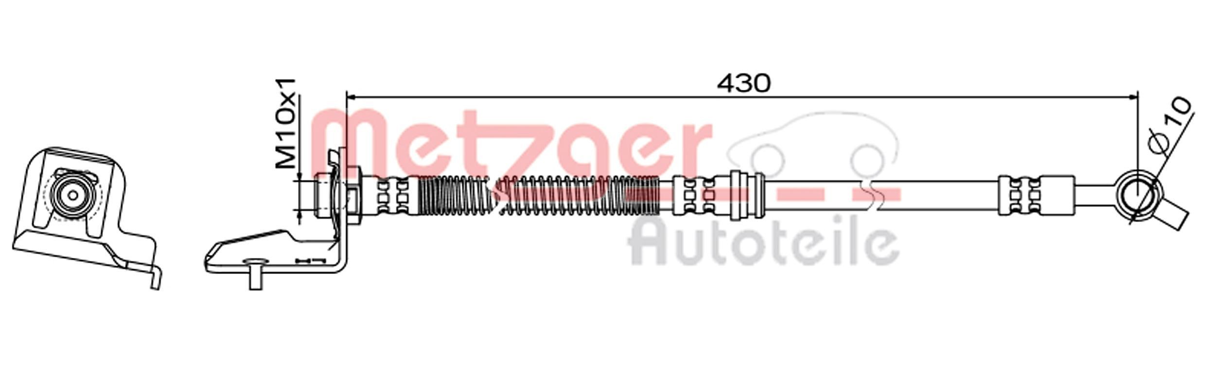 METZGER Tubo freno 4111865 4111865 costo Tubi freno METZGER HYUNDAI COUPE