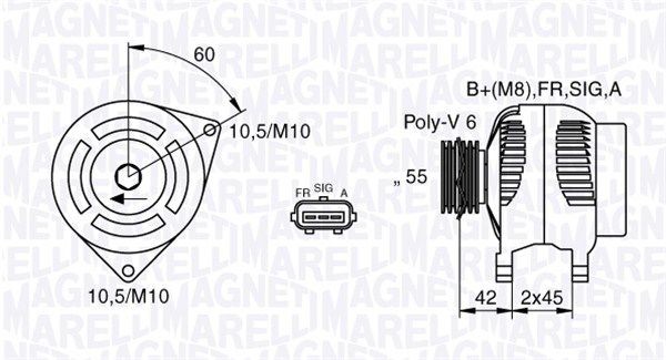 MAGNETI MARELLI Alternátor 063377416010 063377416010 Alternátor MAGNETI MARELLI MAZDA Rad E