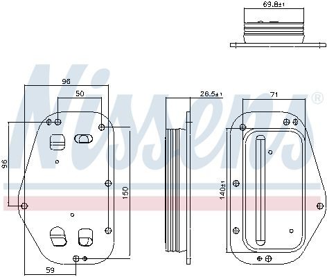 NISSENS Radiatore olio motore 91360 91360 Radiatore olio NISSENS OPEL CASCADA costo
