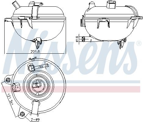 NISSENS Kølervæskebeholder 996130 Kølervæskebeholder NISSENS Land Rover 88/109 996130