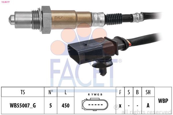 FACET Lambdasonde 10.8577 Volkswagen TIGUAN Lambda sonde FACET 10.8577