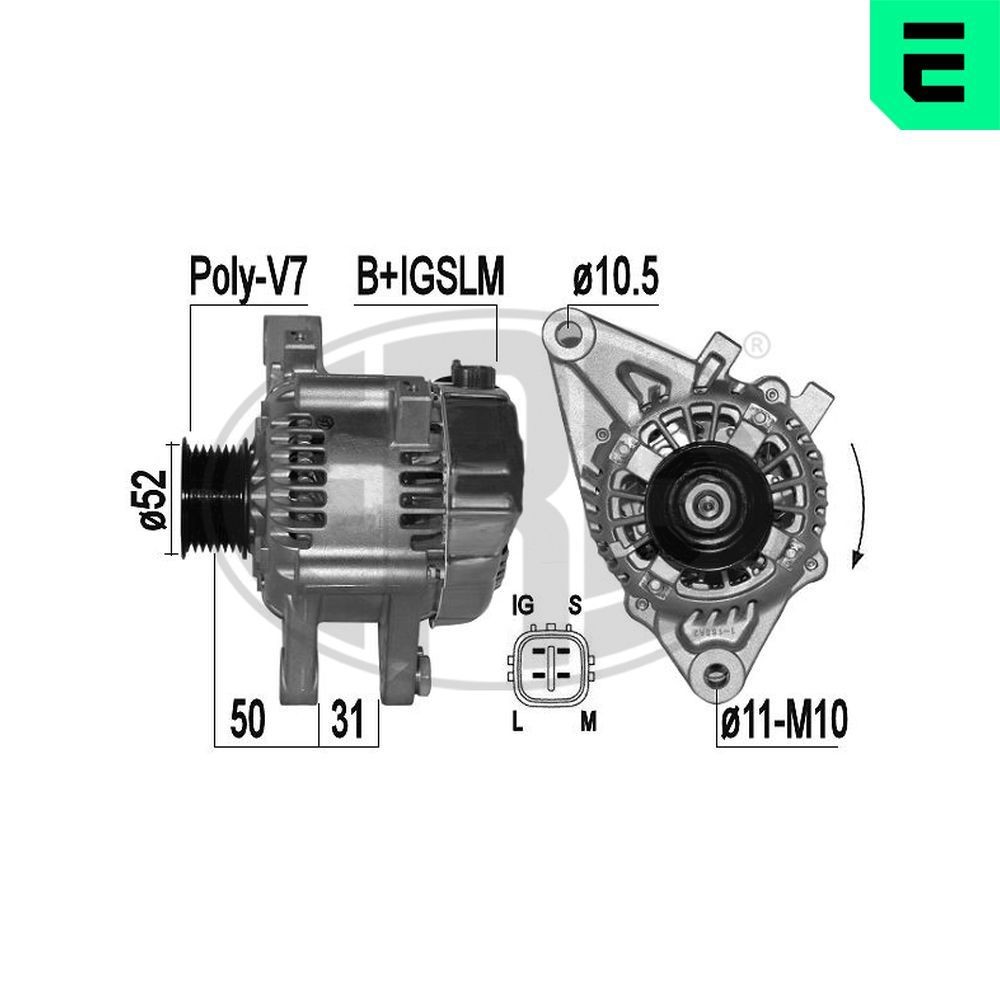 ERA Alternatore 209427A 209427A Alternatore TOYOTA PICNIC ERA costo