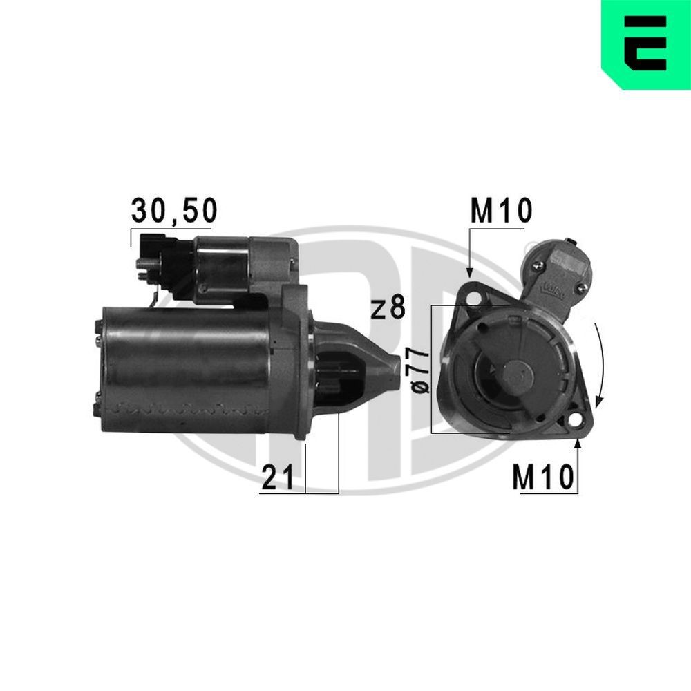 ERA Motorino avviamento 220744A ERA 220744A Motorino di avviamento HYUNDAI Elantra V Sedan (MD) originali prezzo