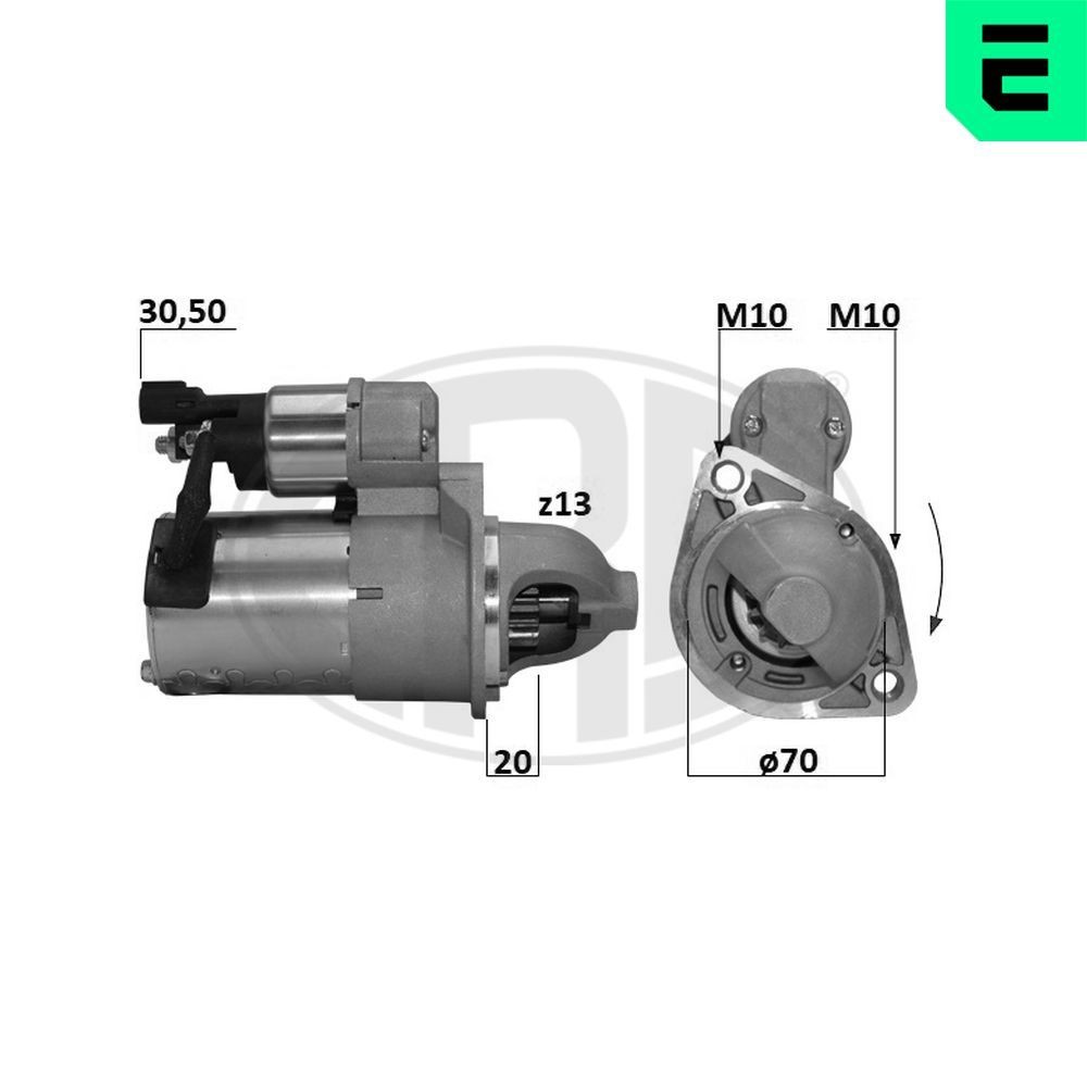 Starter ERA 221051A ERA 221051A Startmotor Kia CERATO 2016