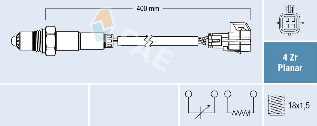 FAE Lambdasonde 77778 77778 NOx-sensor CHEVROLET LANOS FAE