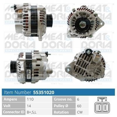 MEAT & DORIA Alternatore 55351020 MEAT & DORIA 55351020 Dinamo Nissan Pathfinder R50 prezzo