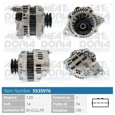 MEAT & DORIA Δυναμό 5535976 Γεννήτρια MEAT & DORIA OUTLANDER 5535976 φθηνά