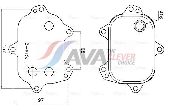 AVA COOLING SYSTEMS Oliekøler, motorolie AI3456 Oliekøler AVA COOLING SYSTEMS Kia SPORTAGE AI3456