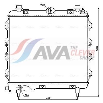 AVA COOLING SYSTEMS Radiateur CR2148 AVA COOLING SYSTEMS CR2148 Radiateur, koelvloeistof PT Cruiser Station Wagon prijs