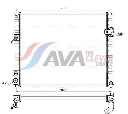 AVA COOLING SYSTEMS Chladič motora DN2482 AVA COOLING SYSTEMS DN2482 Chladič vody INFINITI G Coupe (V36) lacné
