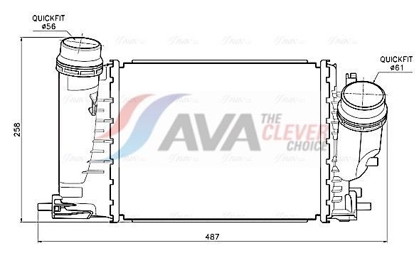 AVA COOLING SYSTEMS Vahejahuti RT4684 Õhuradiaator AVA COOLING SYSTEMS MODUS RT4684 odav