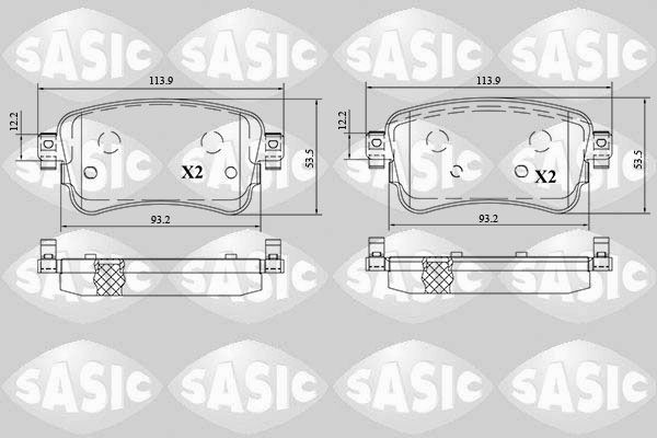 SASIC Pastilhas de travão 6210083 Jogo de pastilhas para travão de disco SASIC Opel TIGRA 6210083