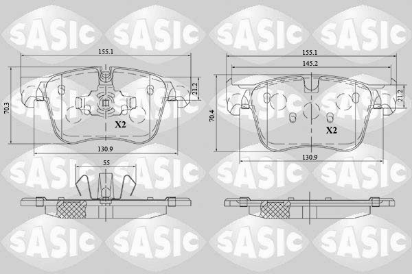 SASIC Pastilhas de travão 6210086 Pastilhas de freio SASIC Opel TIGRA 6210086