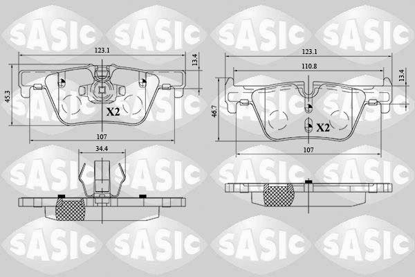 SASIC Τακάκια φρένων 6216161 6216161 Σετ τακάκια BMW X5 SASIC