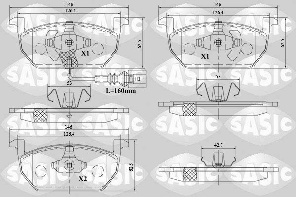 SASIC Bremsbeläge 6216164 Bremssteine SASIC BEETLE 6216164 günstig
