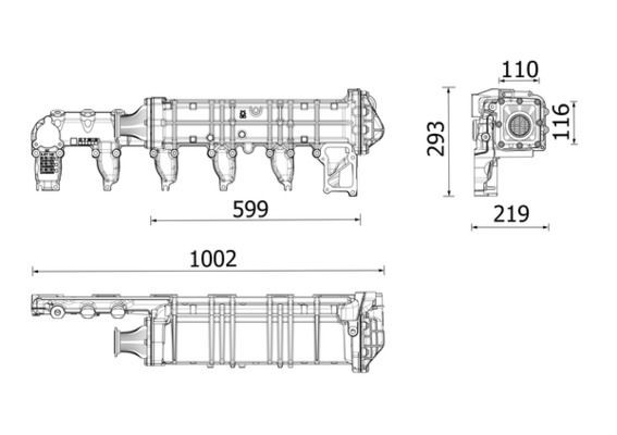 MAHLE EGR-koeler CE 38 000P MAHLE CE 38 000P Koeler uitlaatterugvoering Mercedes W220 originele prijs