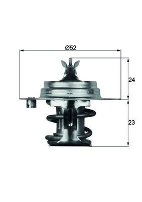 MAHLE Θερμοστάτης, ψυκτικό υγρό TX 7 88D S MAHLE TX 7 88D S Σύστημα ψύξης TRIUMPH TR 4 1963
