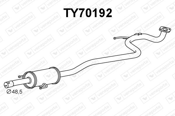 VENEPORTE Predný tlmič výfuku TY70192 Predný tlmič výfuku VENEPORTE HONDA TY70192