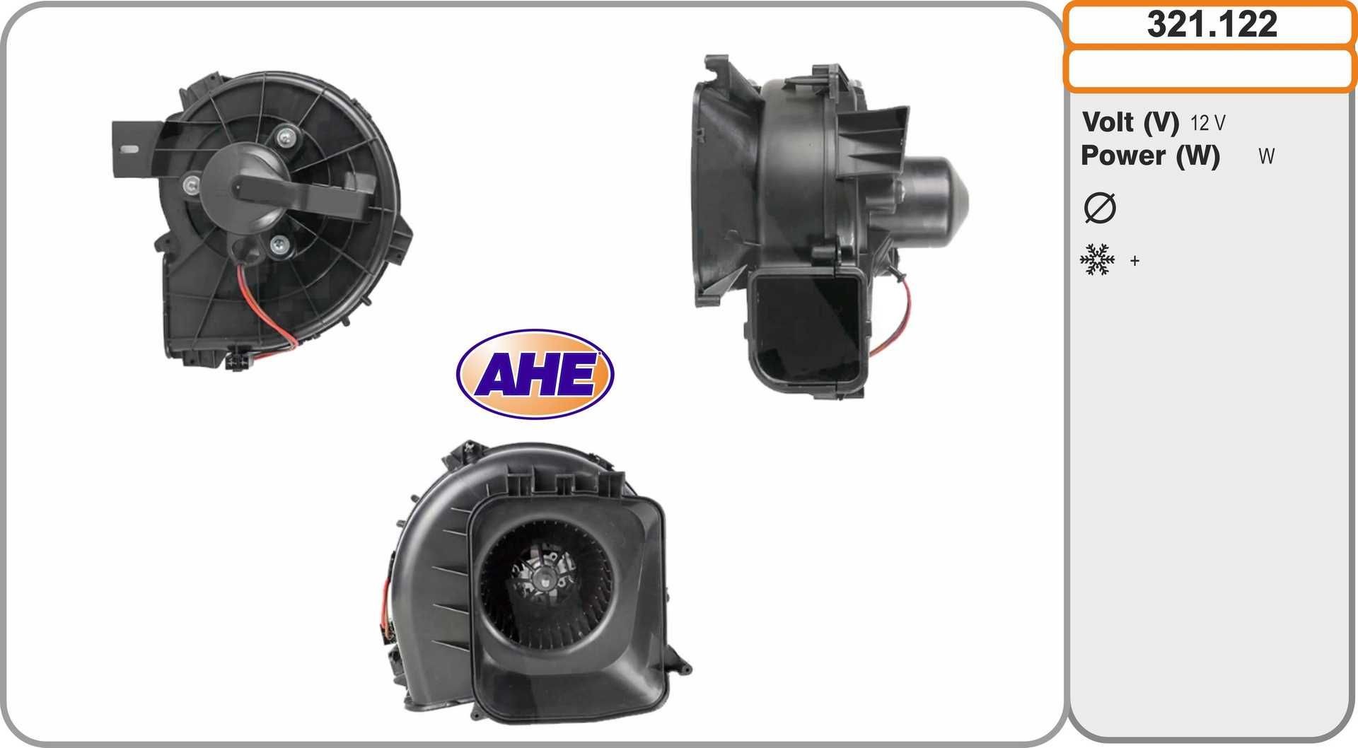 AHE Pulseur d'air habitacle 321.122 Pulseur d'air AHE CHEVROLET 321.122