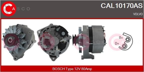 CASCO Dynamo / Alternator CAL10170AS Alternator CASCO V50 CAL10170AS goedkoop