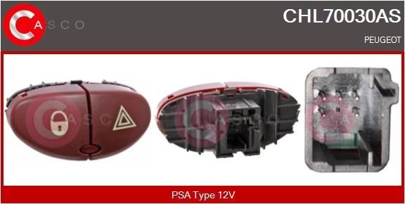 CASCO Διακόπτης φώτων έκτακτης ανάγκης CHL70030AS CASCO CHL70030AS Διακόπτης φώτων έκτακτης ανάγκης Expert I Van τιμες