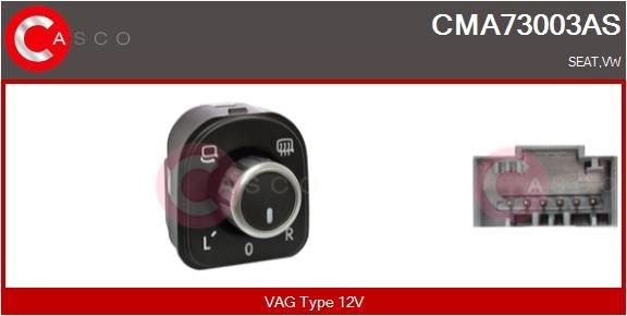 CASCO Strömställare, spegelinställning CMA73003AS CMA73003AS CASCO spegeljustering VW PASSAT