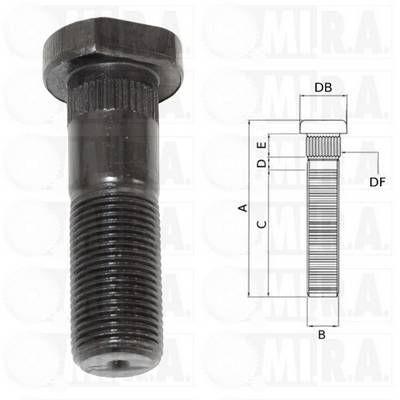 MI.R.A. Radbolzen 29/1750 29/1750 MI.R.A. Radschraubensatz Tabelle
