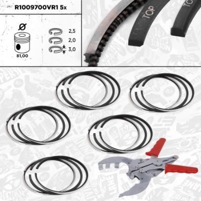 ET ENGINETEAM Piston Ring Kit R1009700VR1 R1009700VR1 ET ENGINETEAM piston rings for VW VENTO
