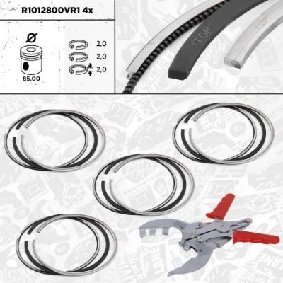 ET ENGINETEAM Σετ δακτυλίων εμβόλου R1012800VR1 ET ENGINETEAM R1012800VR1 Ελατηρια εμβολου Peugeot 407 Coupe τιμες