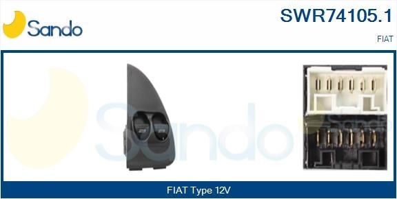 SANDO Brytare, fönsterhiss SWR74105.1 SWR74105.1 Elhiss strömställare SANDO FIAT DUCATO