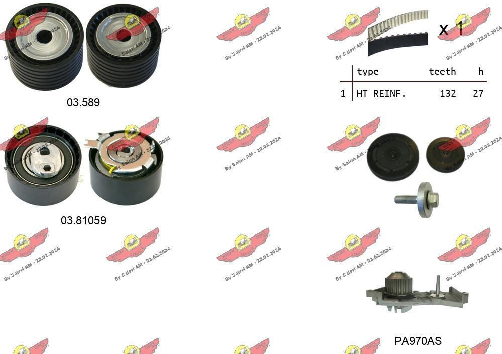 AUTOKIT Vesipumppu + jakohihnasarja 04.5278PA 04.5278PA AUTOKIT Jakohihnasarja Renault KADJAR hinta