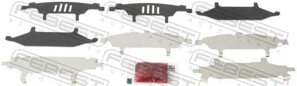 FEBEST Kit d'accessoires, plaquette de frein à disque 0103-ZZE120F Honda ACCORD Kit d'accessoires, plaquette de frein à disque FEBEST 0103-ZZE120F