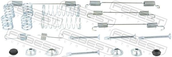 FEBEST Monteringssats för bromsbackar (parkeringsbroms) 0204-D10R-KIT 0204-D10R-KIT FEBEST monteringssats bromsbackar TOYOTA LAND CRUISER
