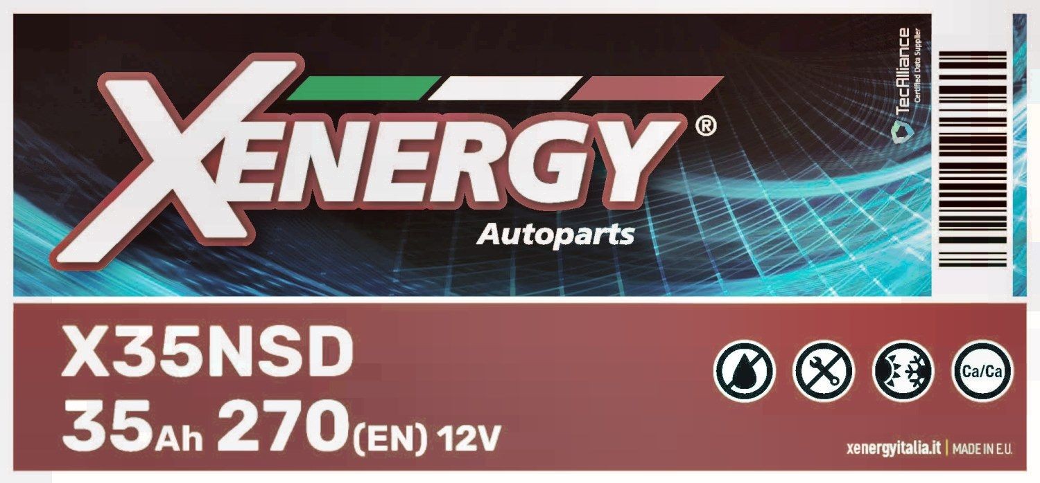 AP XENERGY Starterbatteri X35NSD X35NSD AP XENERGY Start stop batteri Audi billig