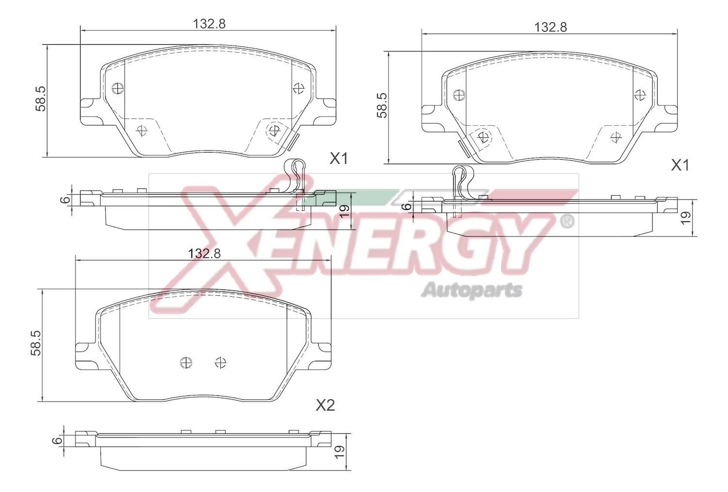 AP XENERGY Bromsbelägg X41417 X41417 AP XENERGY bromsbelägg FIAT SCUDO