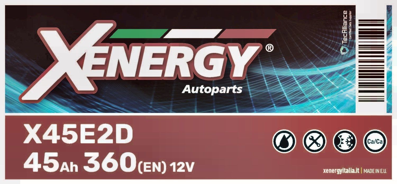 AP XENERGY Autobatéria X45E2D Żtartovacia batéria AP XENERGY Fiat GRANDE PUNTO X45E2D