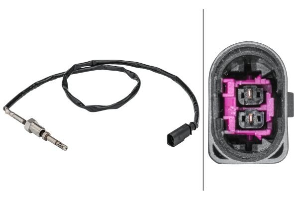 Palpeur, température des gaz HELLA 6PT 358 181-561 HELLA 6PT 358 181-561 Sonde de temperature des gaz d'echappement Volkswagen AMAROK 2012