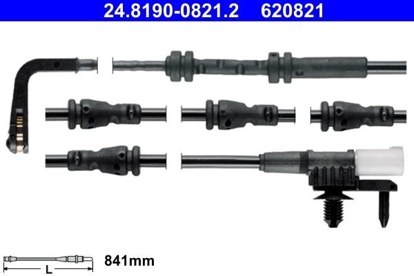 ATE Slitekontakt bremsekloss 24.8190-0821.2 Bremsebeleggslitasje ATE RANGE ROVER VELAR 24.8190-0821.2 billige