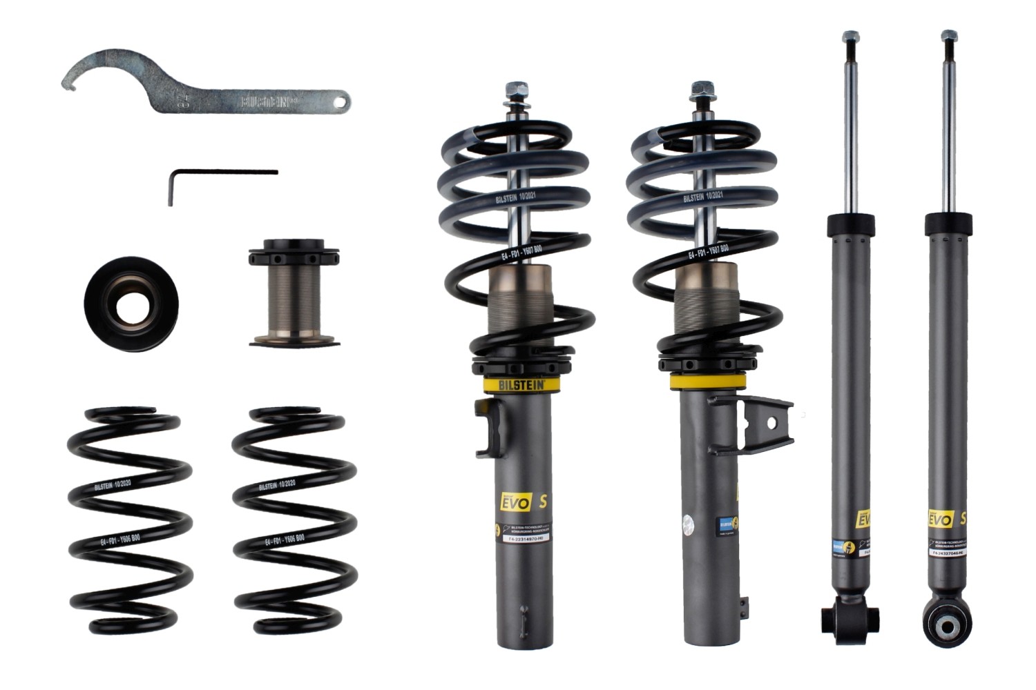 BILSTEIN Stoßdämpfer-Komplettsatz mit Federn 47-327030 47-327030 BILSTEIN Audi Q3 F3B Gewindefahrwerk Kosten