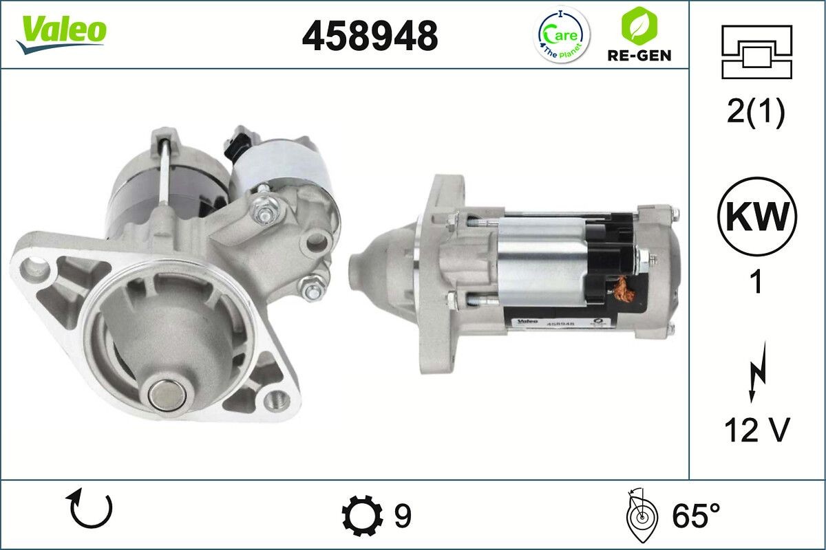 VALEO Startmotor 458948 VALEO 458948 Startmotor RAV4 IV SUV (XA40) original