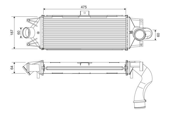 VALEO Intercooler 818390 VALEO 818390 Radiator intercooler Iveco Daily II Tippbil pris