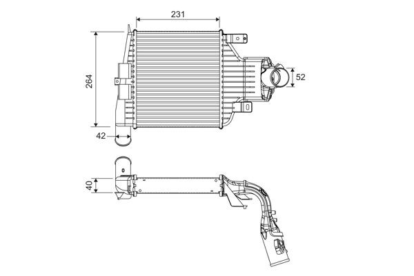 VALEO Välijäähdytin 818395 Opel Zafira B välijäähdytin VALEO 818395